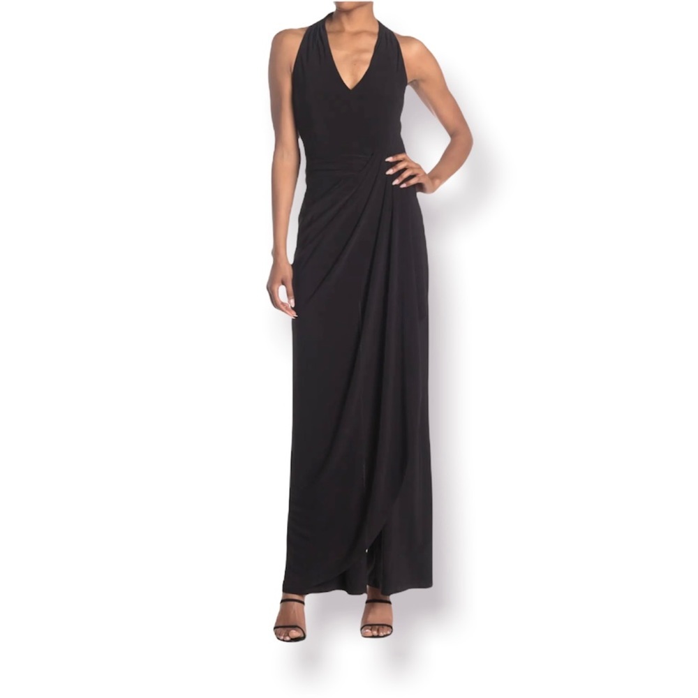🌸New🌸 Marina Plunge Neck Drape Wrap Jumpsuit Sz 12 NWT
